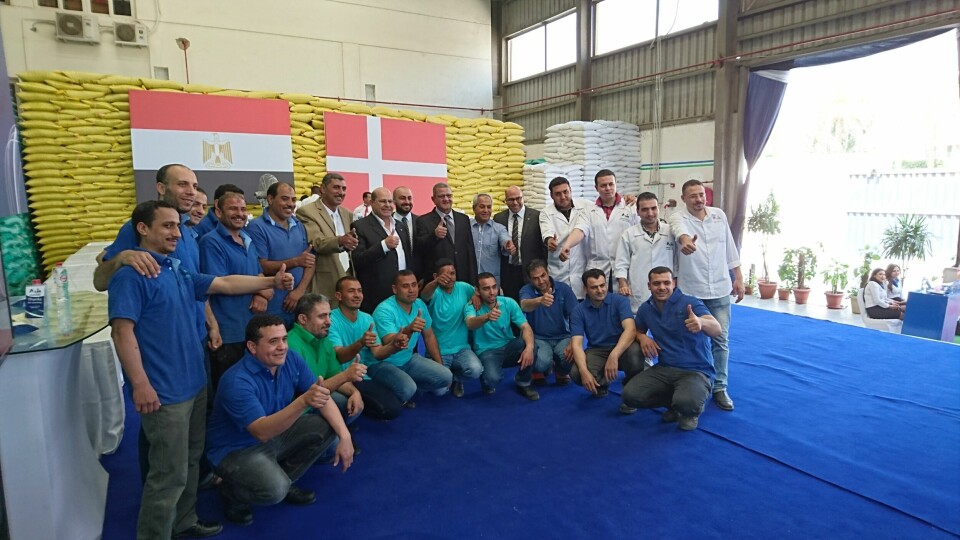 Aller Aqua Egypt employees at the launch of the new production line. Image: Aller Aqua Group