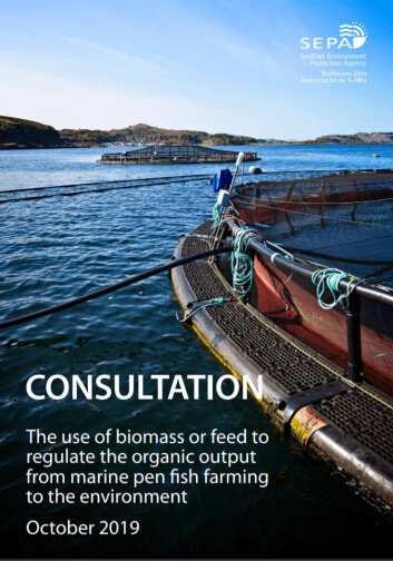 SEPA's consultation document explains the pros and cons of using biomass or feed to regulate environmental impact. SEPA's consultation document explains the pros and cons of using biomass or feed to regulate environmental impact.
