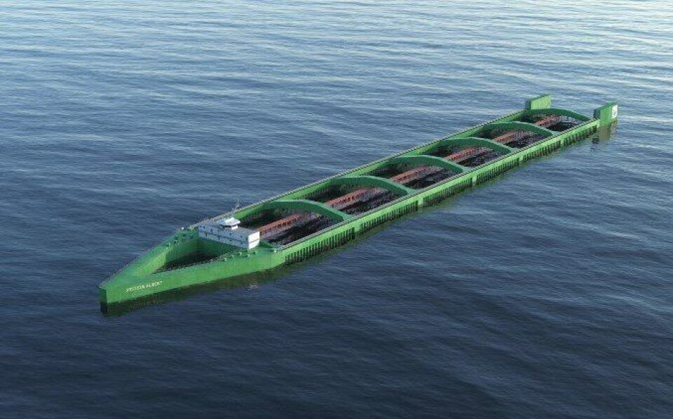 The first Havfarm will have six nets which will each hold up to 1,700 tonnes of fish. Photo: Nordlaks.