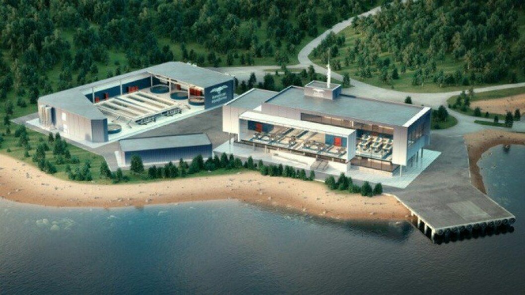 American Aquafarms planned a processing facility at Goldsboro, Maine. Image: American Aquafarms.