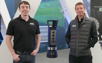 Mike Forbes, left, and Nathan Pyne-Carter with the 3D biomass camera which will be launched internationally later this year. Click on image to enlarge. Photo: FFE. Mike Forbes, left, and Nathan Pyne-Carter with the 3D biomass camera which will be launched internationally later this year. Click on image to enlarge. Photo: FFE.