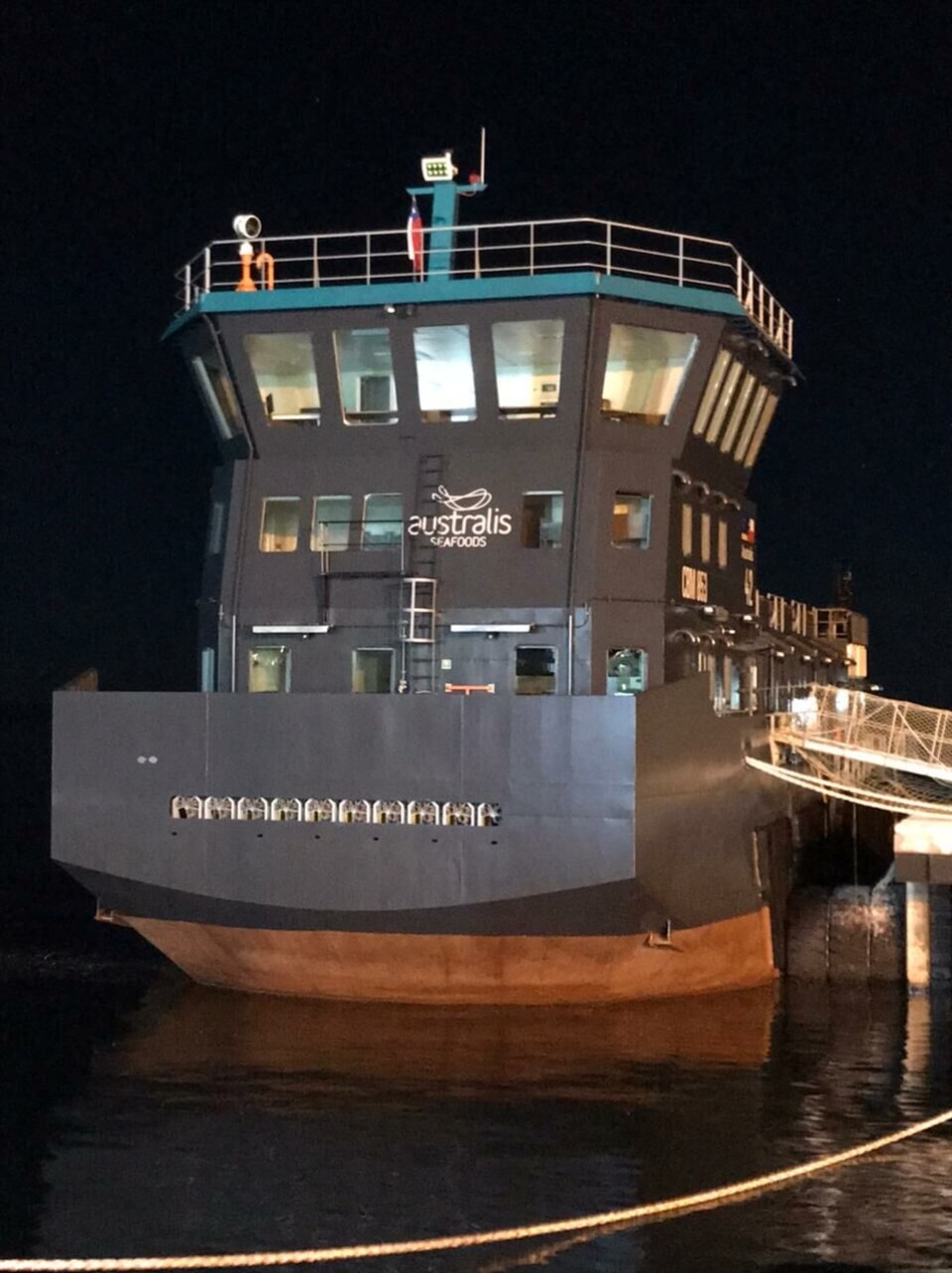 The barges have 10 ports for feed lines. 'This makes it the most flexible alternative on the market,” says AKVA group Chile commercial manager Christian Stange. Click on image to enlarge. Photo: AKVA.