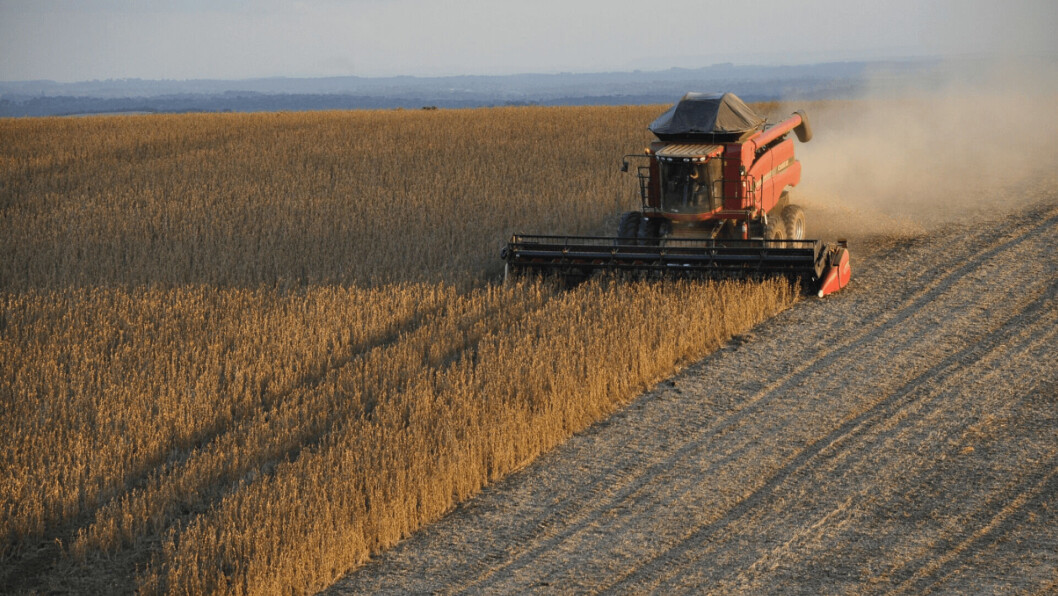 Soy being harvested in Brazil. Aller Aqua is phasing out South American soy. Photo: charlesricardo / Pixabay. Soy being harvested in Brazil. Aller Aqua is phasing out South American soy. Photo: charlesricardo / Pixabay.