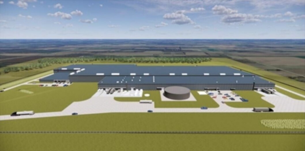 A preliminary rendition of AquaBounty's 10,000-tonne-per-year GE salmon farm in Pioneer, Ohio. Image: AquaBounty. A preliminary rendition of AquaBounty's 10,000-tonne-per-year GE salmon farm in Pioneer, Ohio. Image: AquaBounty.