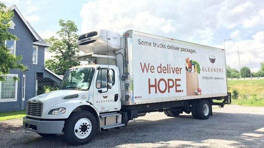 Indiana food bank Gleaners is benefiting from AquaBounty's excess salmon stock. Photo: Doug Jagges / WFYI. Indiana food bank Gleaners is benefiting from AquaBounty's excess salmon stock. Photo: Doug Jagges / WFYI.