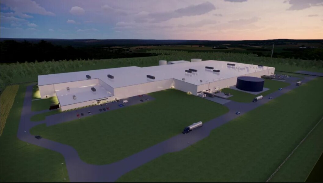 An illustration of AquaBounty's planned farm in Pioneer, Ohio, which may have to be built on stages due to rising costs. Image: AquaBounty. An illustration of AquaBounty's planned farm in Pioneer, Ohio, which may have to be built on stages due to rising costs. Image: AquaBounty.