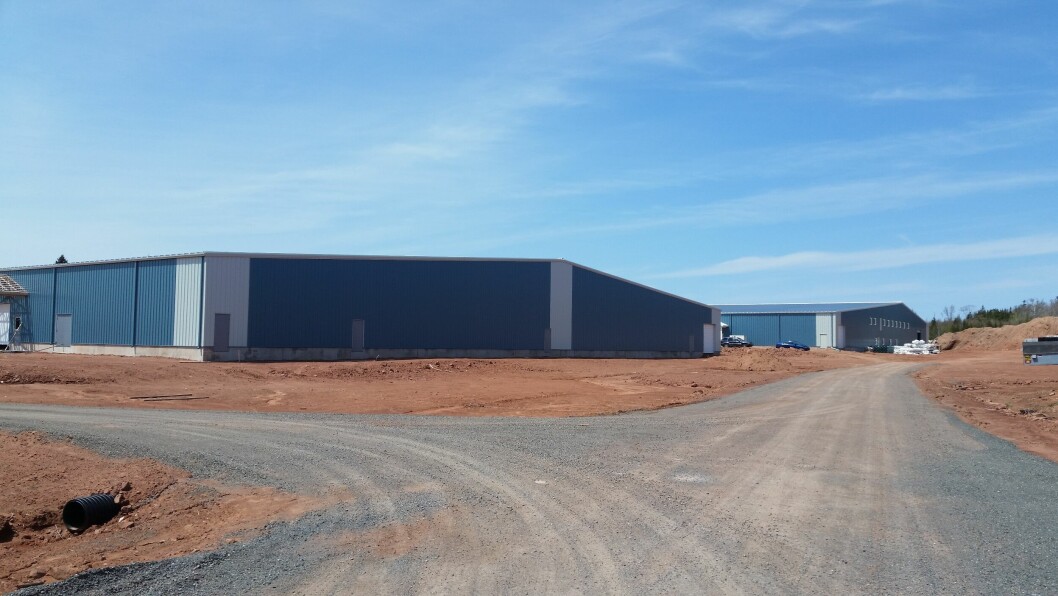 The Rollo Bay broodstock facility, left, and 250-tonne grow-out facility, which is to be repurposed for ova production. Photo: AquaBounty.