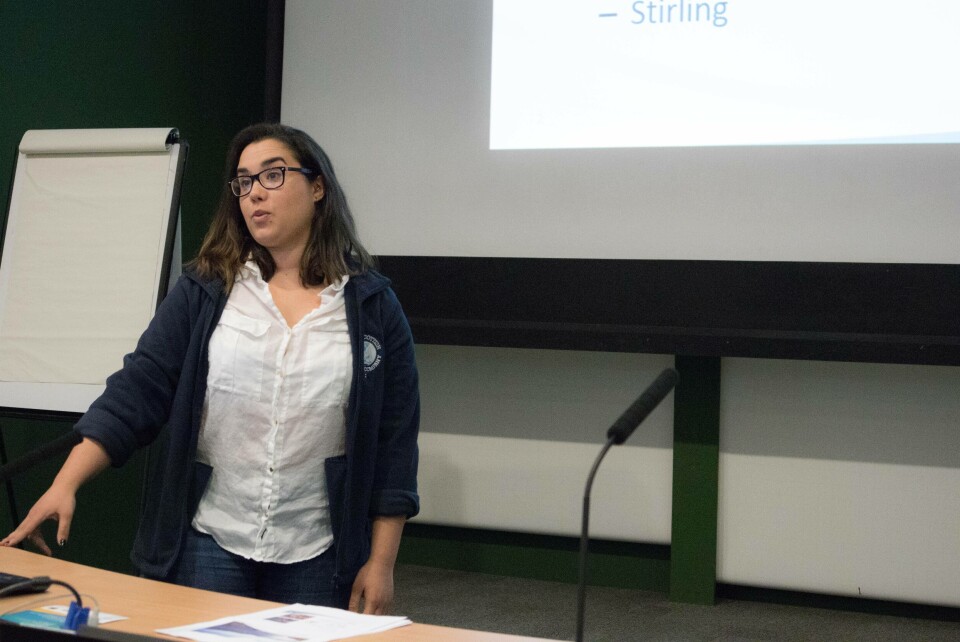 Therese Fernandez of the Scottish Salmon Company describes her role as a biology assistant.