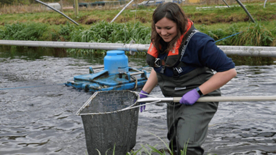 Dawnfresh employee Valentina Romano, who is doing a Technical Apprenticeship in Aquaculture Management, is one of three aquaculture trainees in the ALBAS final. Photo: Brassock Films.
