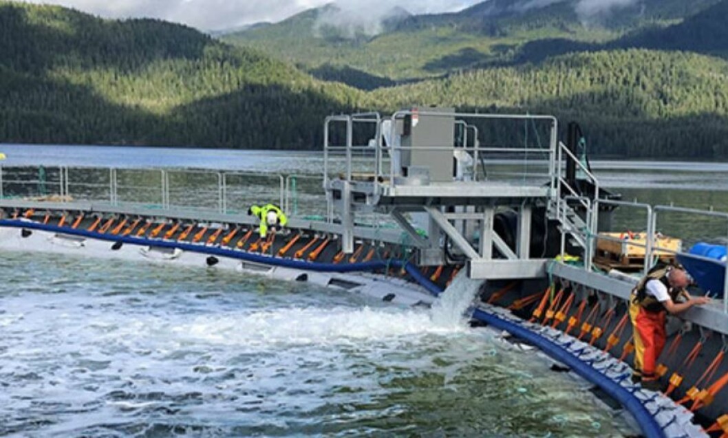 Cermaq's floating closed containment facility in Millar Channel on the west coast of Vancouver Island is among the innovations featured in the BCSFA report. Image taken from the report. Cermaq's floating closed containment facility in Millar Channel on the west coast of Vancouver Island is among the innovations featured in the BCSFA report. Image taken from the report.