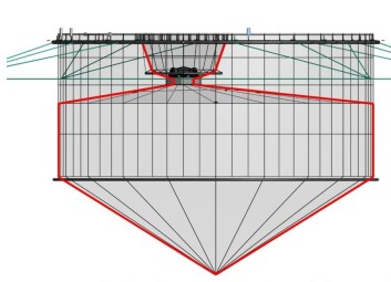 Illustration showing the position of the sensor at the entrance to the 'snorkel' that salmon must swim through to reach the surface to refill their swim bladders. Click on image to enlarge. Illustration: Cermaq. Illustration showing the position of the sensor at the entrance to the 'snorkel' that salmon must swim through to reach the surface to refill their swim bladders. Click on image to enlarge. Illustration: Cermaq.