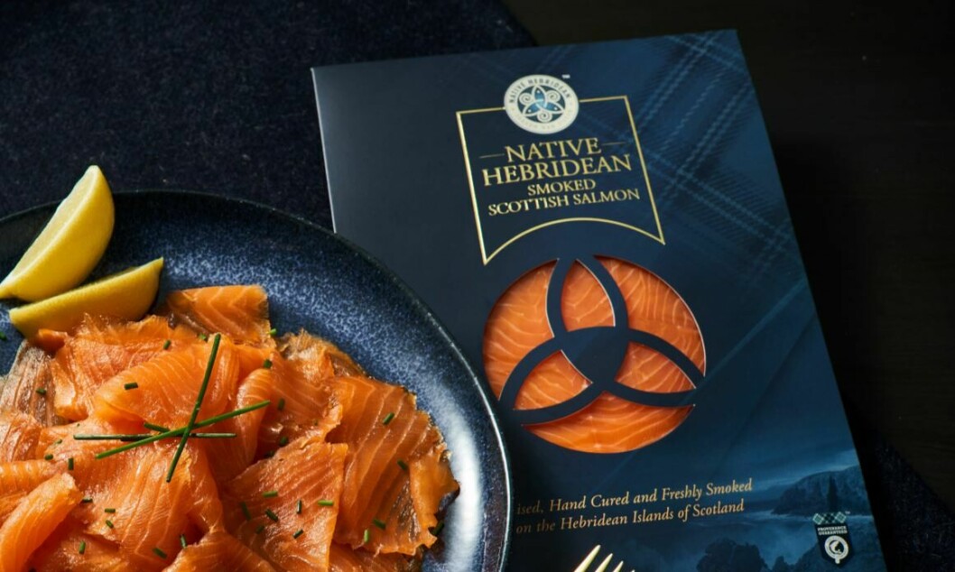 SSC's Native Hebridean brand smoked salmon. SSC harvested 10,500 tonnes of fish between July and September this year. Photo: SSC.