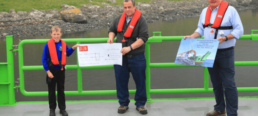 Cheque this out: salmon farmer rewards pupil and his school for naming boat