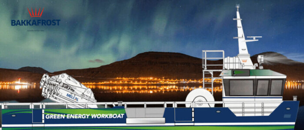 MEST will deliver an all-electric workboat to Bakkafrost by the end of the year. The vessel will be re-charged every night as part of a plan to utilise green electricity when demand is low. Image: MEST Shipyard. MEST will deliver an all-electric workboat to Bakkafrost by the end of the year. The vessel will be re-charged every night as part of a plan to utilise green electricity when demand is low. Image: MEST Shipyard.