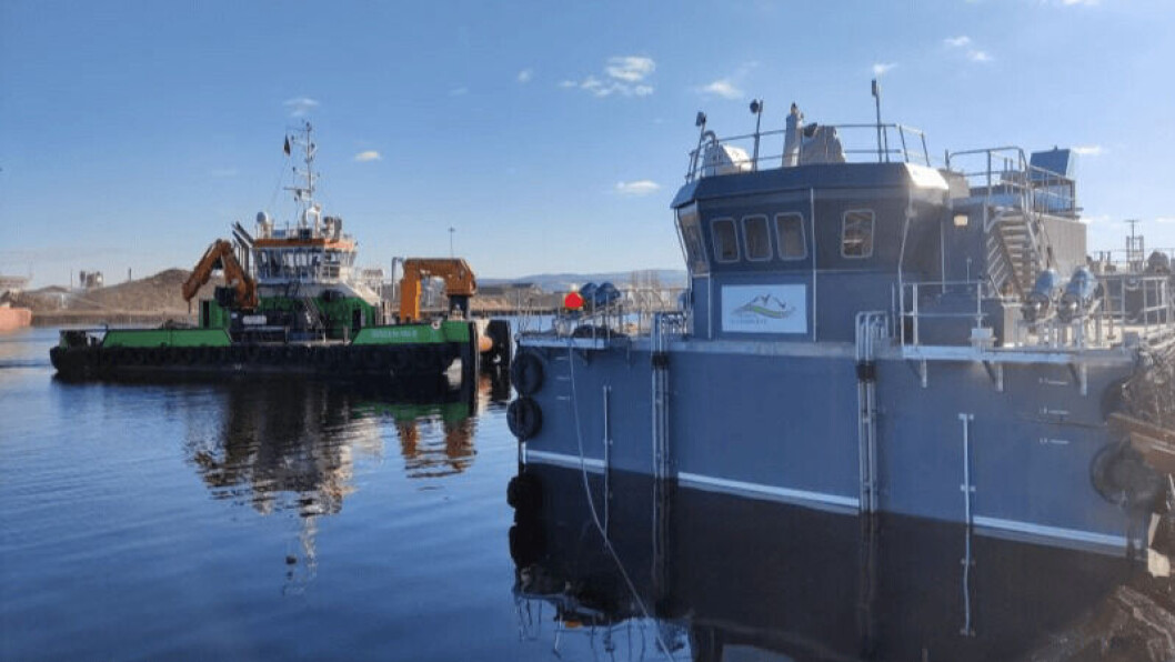 Aquaculture supplier Gael Force's 93rd SeaMate barge at the start of its journey from Inverness to Skye. Photo: Calum Ian/Gael Force. Aquaculture supplier Gael Force's 93rd SeaMate barge at the start of its journey from Inverness to Skye. Photo: Calum Ian/Gael Force.