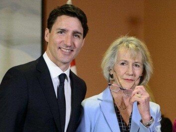 Justin Trudeau with Joyce Murray, who has not yet indicated whether she will renew salmon farm licences in BC. 