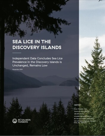 The BCSFA has produced a 17-page report showing that sea lice levels have remained low in the Discovery Islands for the past five years. The BCSFA has produced a 17-page report showing that sea lice levels have remained low in the Discovery Islands for the past five years.