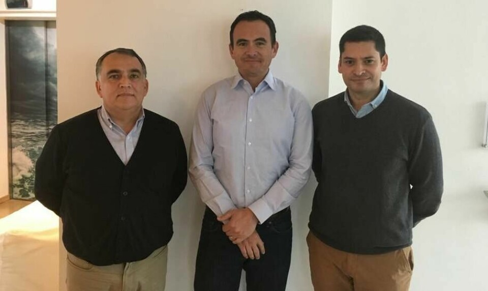 Gonzalo Romero, Hugo Contreras and Erich Guerrero. Image: Salmonexpert.
