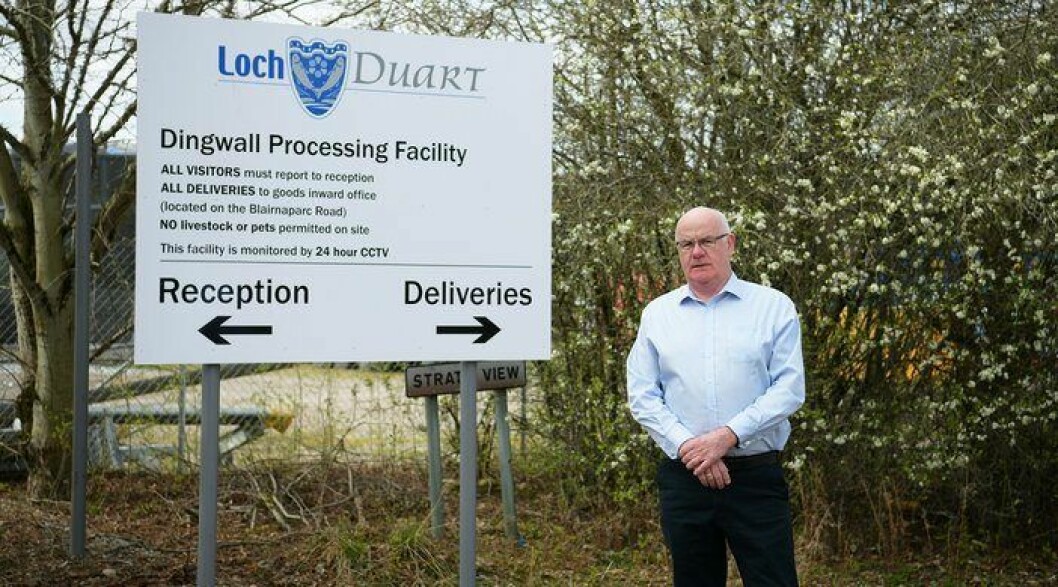 OSH co-founder Alister MacKinnon at Loch Duart's Dingwall processing plant. 