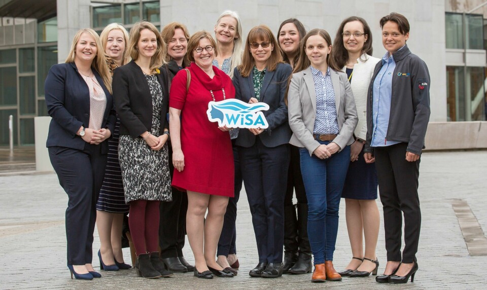 Heather Jones, front centre left, and Dr Rowena Hoare, front centre right, will both speak at the WiSA events. Photo: WiSA.