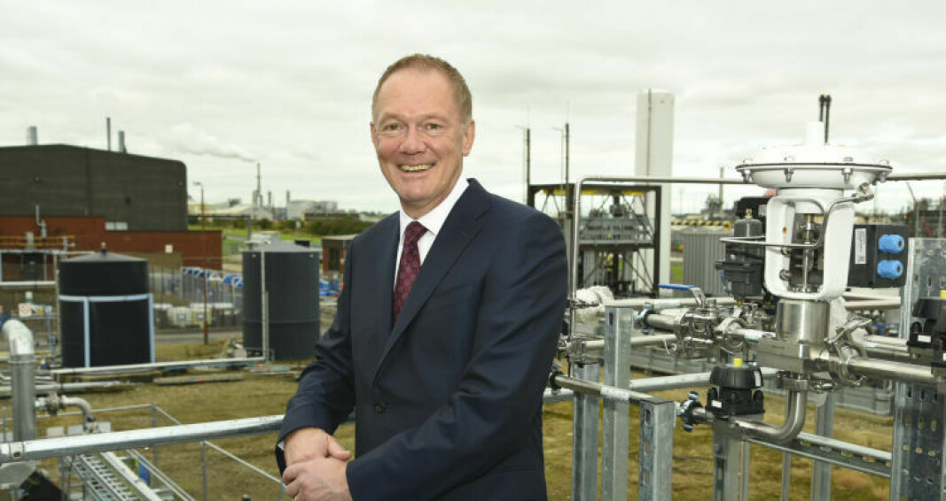 Calysta chief executive Alan Shaw pictured at a FeedKind development site in Middlesbrough. An SCP facility in Saudi Arabia would be 