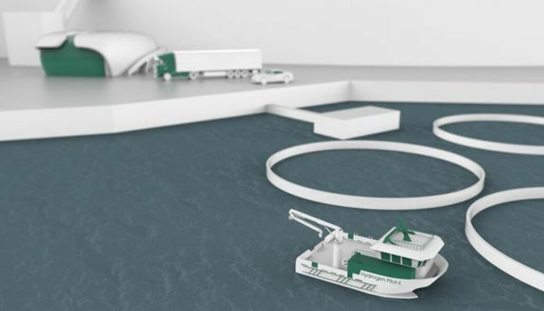 Norway will build a hydrogen workboat and an associated production and storage plant powered by green energy. Image: Moen Verft. Norway will build a hydrogen workboat and an associated production and storage plant powered by green energy. Image: Moen Verft.