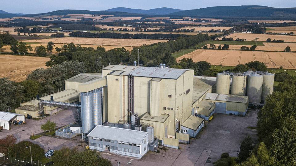 The feed mill at Invergordon. Cooke aims to sell feed to other salmon producers. Click on image to enlarge.