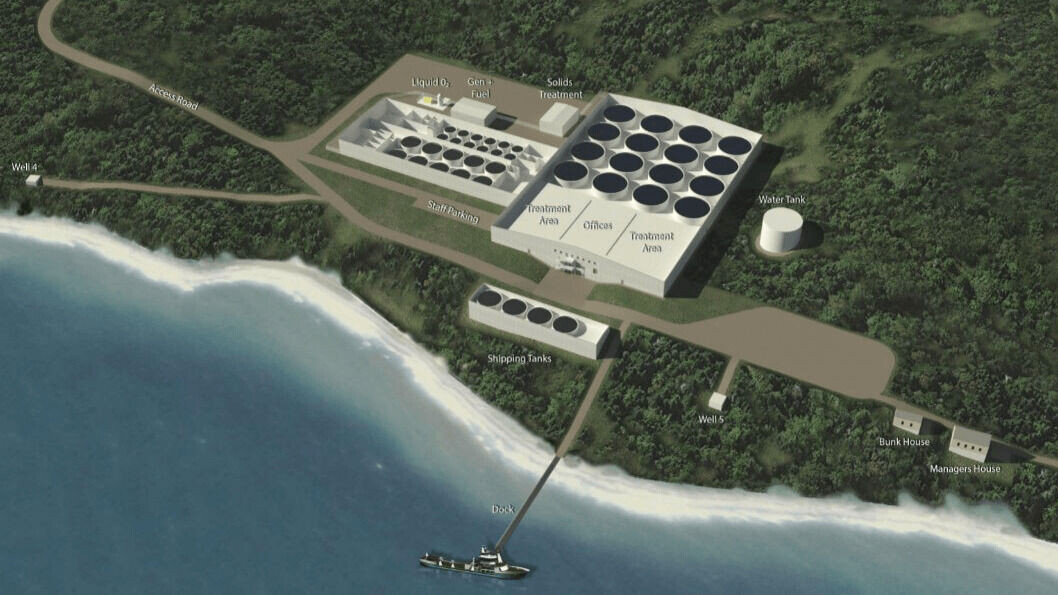 An illustration of Cooke's proposed hatchery, which would take three years to build. Image: Cooke Aquaculture. An illustration of Cooke's proposed hatchery, which would take three years to build. Image: Cooke Aquaculture.