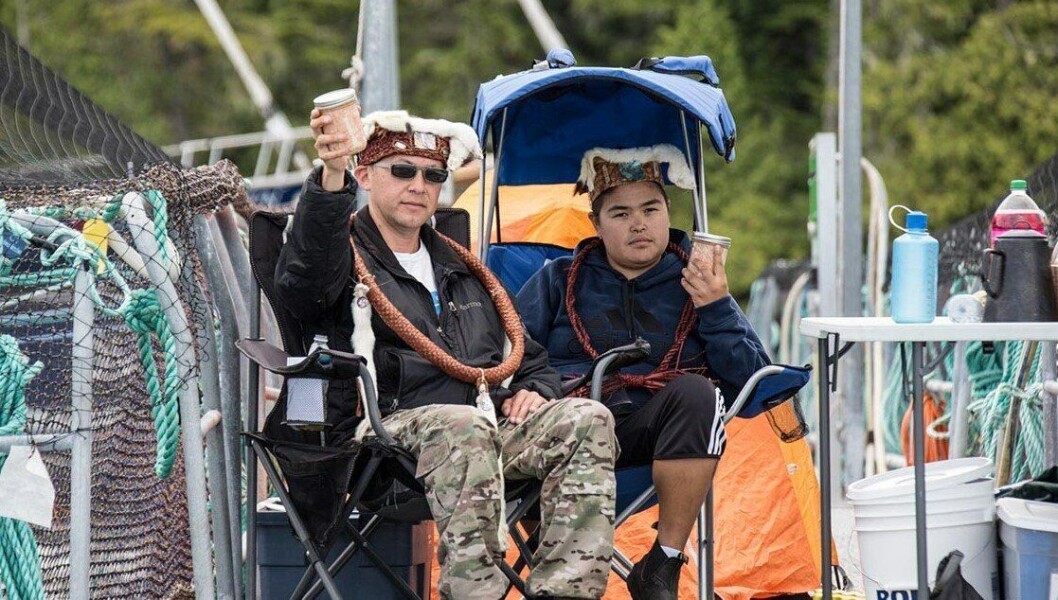 Ernest Alfred, left, and Karissa Glendale have been ordered by a court to end their occupation of Marine Harvest property. Ernest Alfred, left, and Karissa Glendale have been ordered by a court to end their occupation of Marine Harvest property.