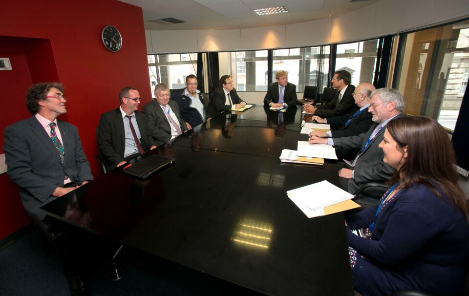 The IFA Aquaculture team led by Michael Mulloy, chairman of the Irish Shellfish Association, and Damien O’Keeffe, Chair of the Irish Salmon Growers’ Association, met Minister Creed and his officials in Dublin to discuss the challenges and potential for the sector.
