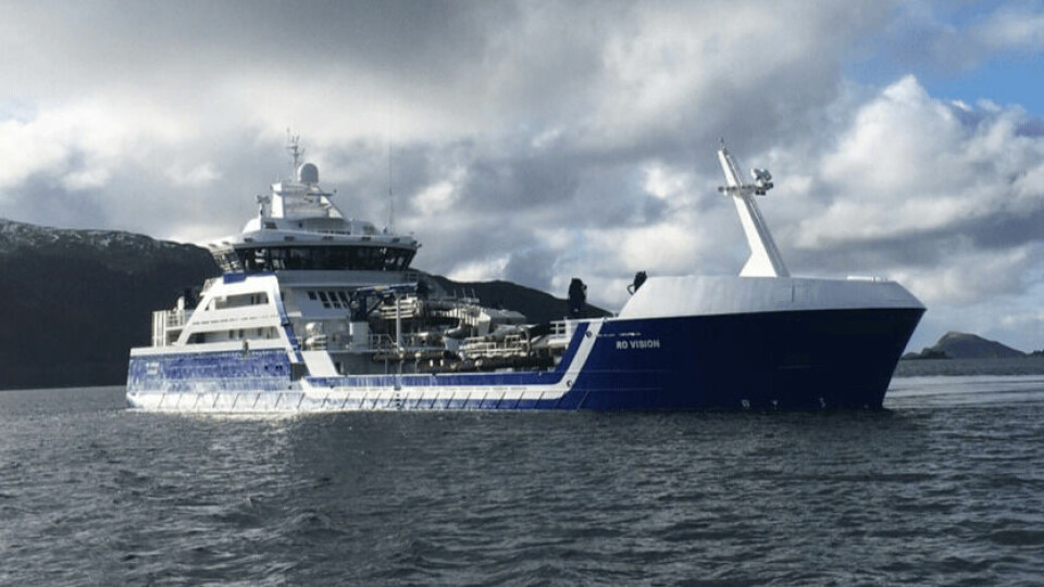 The hybrid wellboat Ro Vision has been named Norway's Ship of the Year 2020. Photo: Rostein.