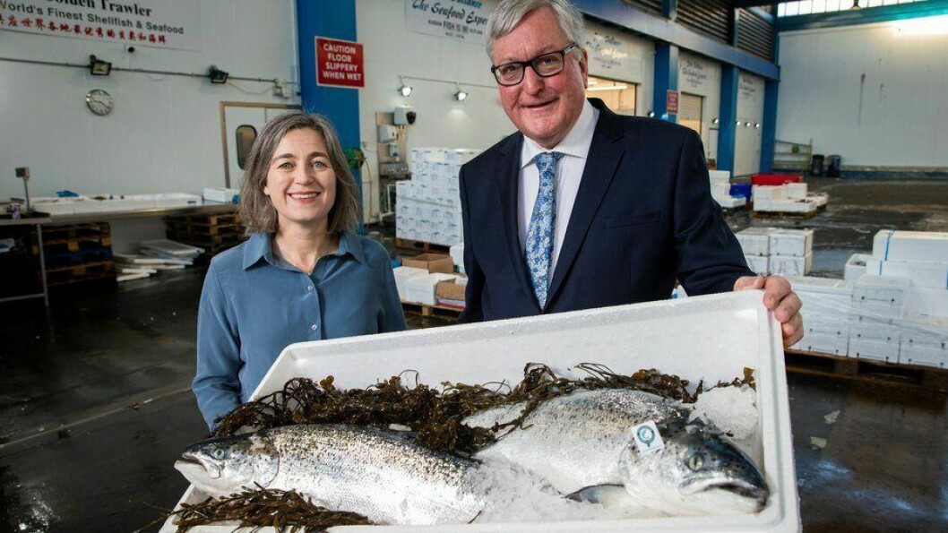 SSPO chief Julie Hesketh-Laird with rural economy secretary Fergus Ewing before the Covid-19 epidemic. 
