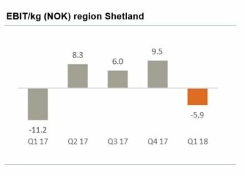 The costs of refloating a feed barge sank Grieg Shetland into the red. The costs of refloating a feed barge sank Grieg Shetland into the red.