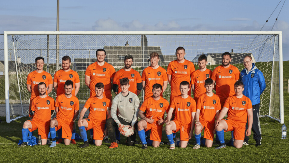 North Uist United FC pictured in their strip financed by the Community Fund. Photo: Loch Duart.