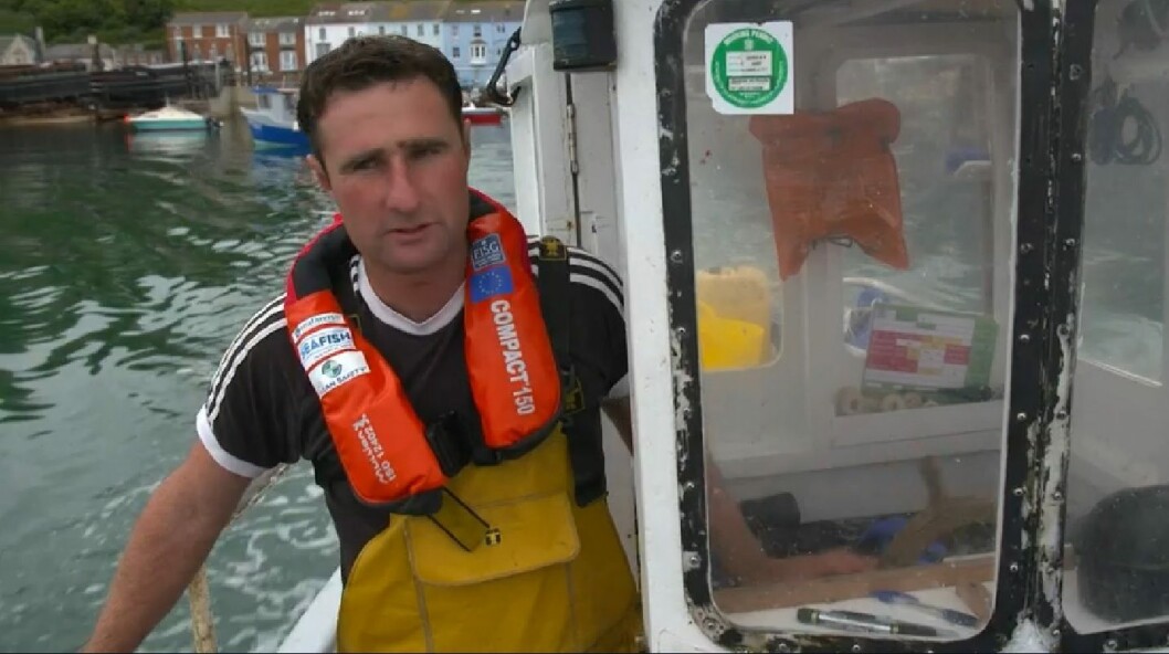 Luke Copperthwaite took Joe Crowley on his boat which was later filmed fishing in a no-take zone. Image: BBC Luke Copperthwaite took Joe Crowley on his boat which was later filmed fishing in a no-take zone. Image: BBC