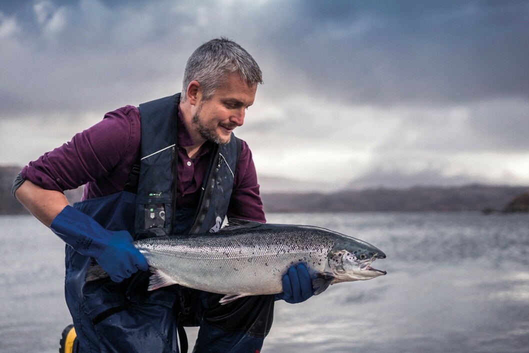 One of Loch Duart's husbandry staff. The firm has One of Loch Duart's husbandry staff. The firm has
