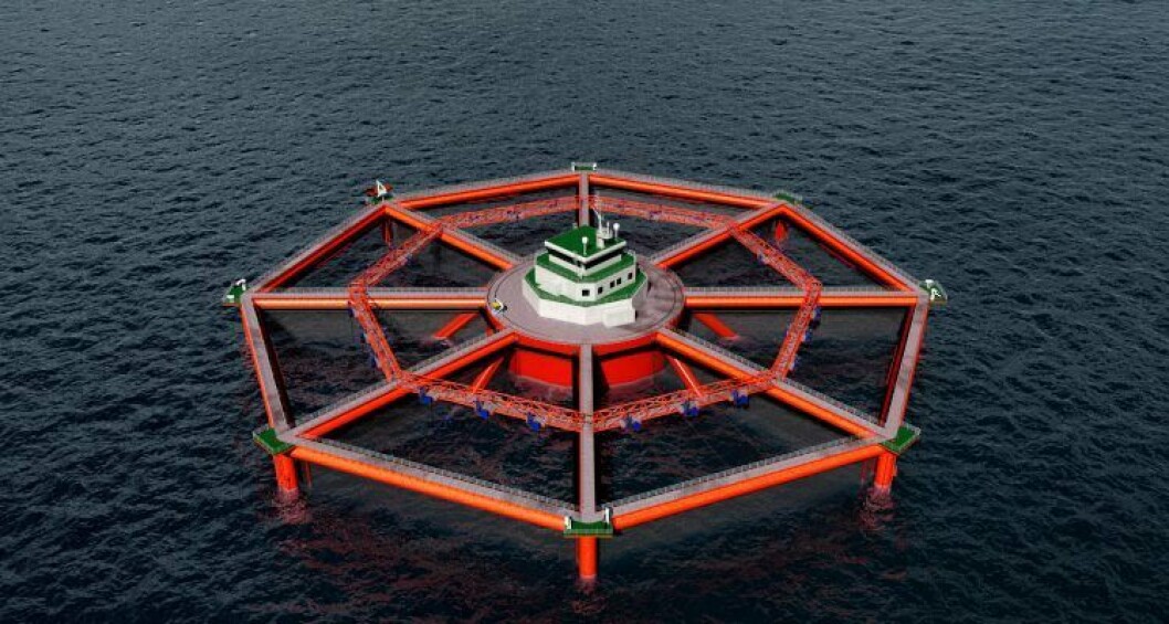 The Smart Fish Farm will have a capacity of 19,000 tonnes of salmon. Image: SalMar. The Smart Fish Farm will have a capacity of 19,000 tonnes of salmon. Image: SalMar.