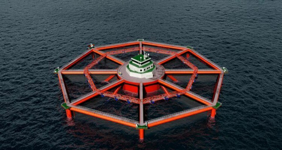 SalMar's Smart Fish Farm will be able to hold 19,000 tonnes of salmon. Image: SalMar.
