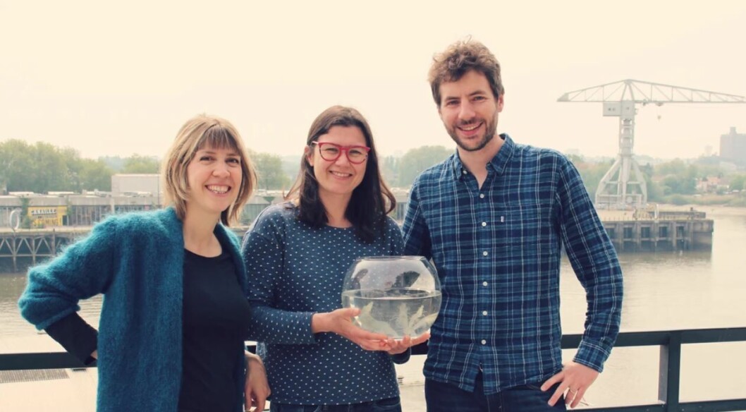 Lisaqua founders, from left: Caroline Schoelinck (scientific/production manager), Caroline Madoc (technical/ industrial manager) and chief eexecutive Gabriel Boneau. Photo: Lisaqua. Lisaqua founders, from left: Caroline Schoelinck (scientific/production manager), Caroline Madoc (technical/ industrial manager) and chief eexecutive Gabriel Boneau. Photo: Lisaqua.