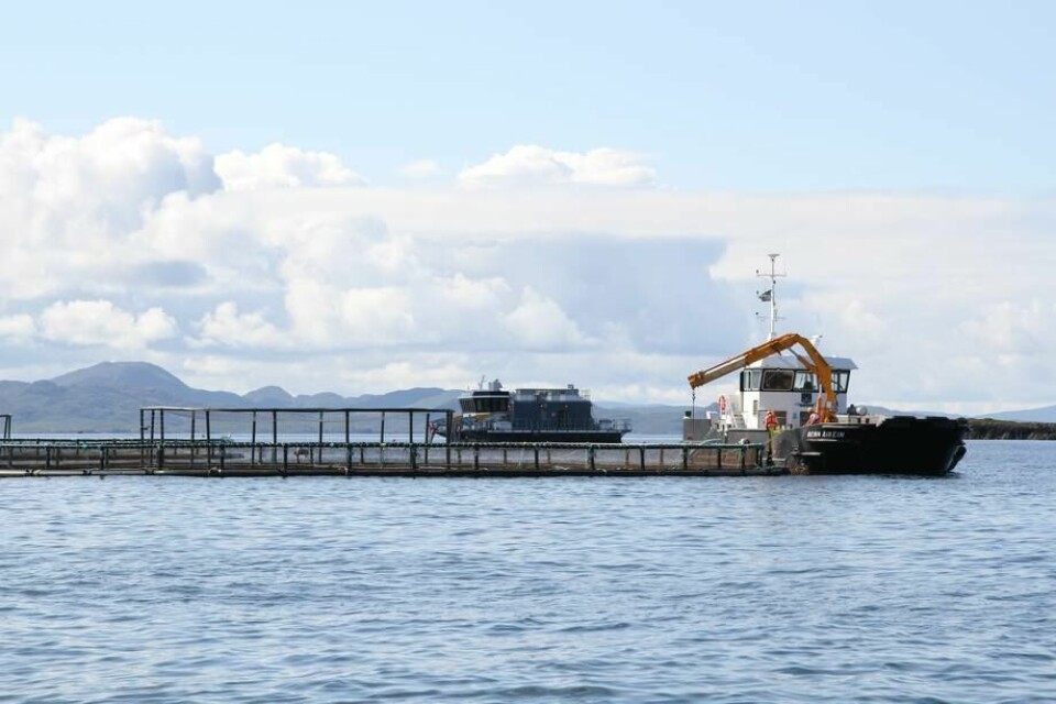 Marine Harvest plans to increase the capacity of its farm off Muck to 3,500 tonnes. Photo: Arthur Campbell