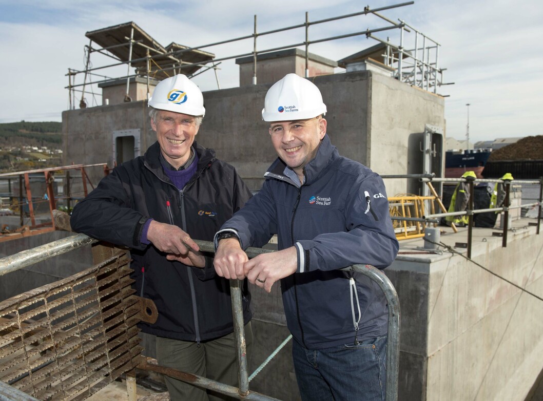 John Offord, Managing Director, Gael Force Group and Richard Darbyshire, Orkney Regional Manager, Scottish Sea Farms John Offord, Managing Director, Gael Force Group and Richard Darbyshire, Orkney Regional Manager, Scottish Sea Farms