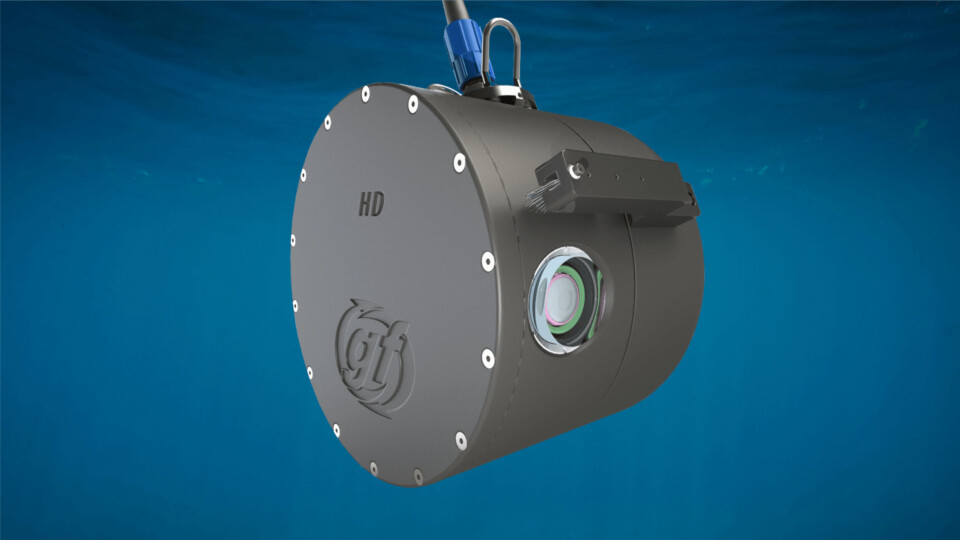 Gael Force's newly-launched SeaSight HD camera. It includes a brush for cleaning the lens. Image: Gael Force.