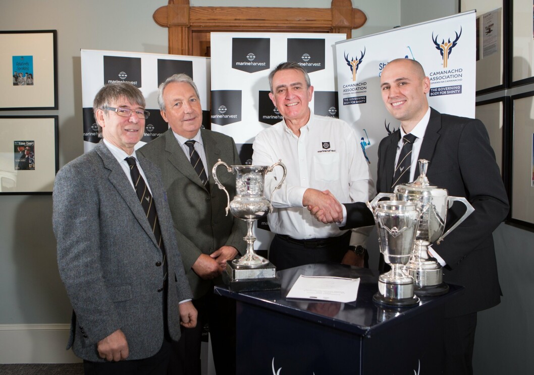 From left: CA president Jim Barr; CA president-elect Keith Loades; MH Scotland's Steve Bracken; and CA CEO Derek Keir. Photo: Camanachd Association From left: CA president Jim Barr; CA president-elect Keith Loades; MH Scotland's Steve Bracken; and CA CEO Derek Keir. Photo: Camanachd Association