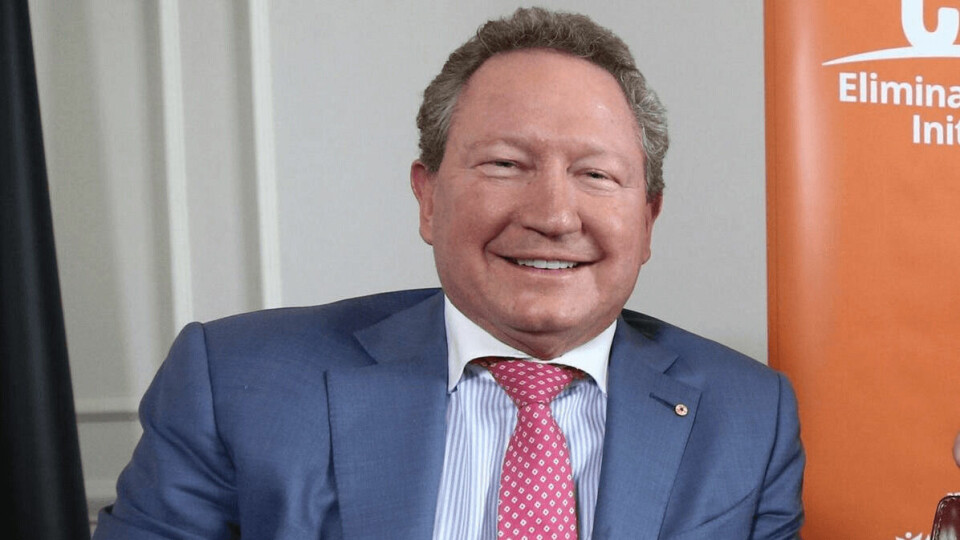 Andrew 'Twiggy' Forrest has invested A$20m in Huon Aquaculture. Photo: PA / AAP.