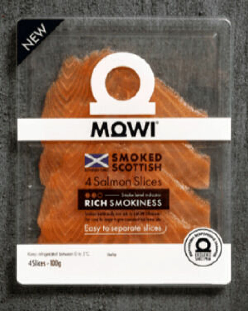 MOWI smoked salmon comes in a 'stair pack' to make removal of individual slices easier.