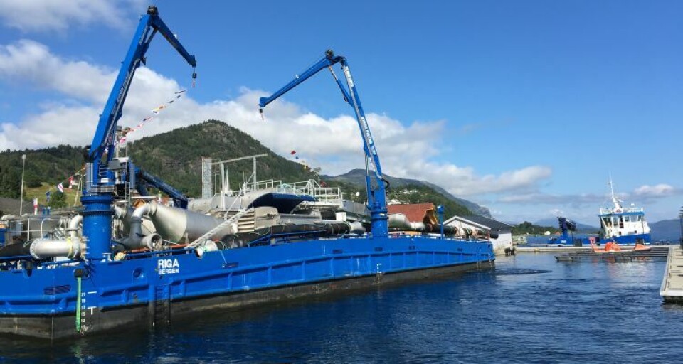 Alasaker has installed two Skamic units on its new barge. Image: Alsaker Fjordbruk.
