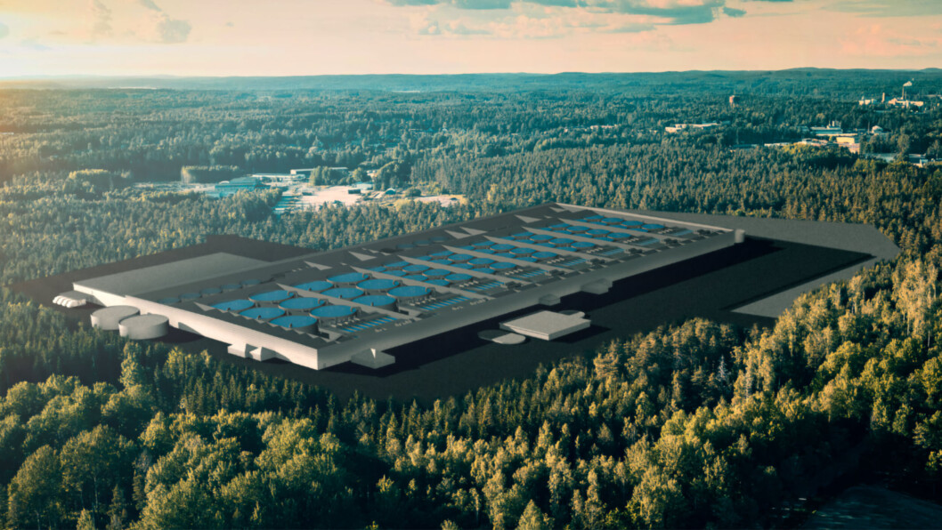 A cut-away image of the RE:OCEAN salmon farm, showing the tanks inside. Illustration: RE:OCEAN. A cut-away image of the RE:OCEAN salmon farm, showing the tanks inside. Illustration: RE:OCEAN.