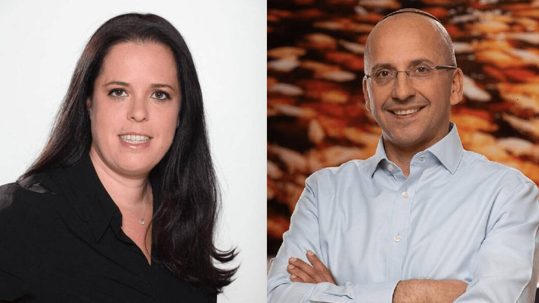 Tamar Regev, AquaMaof's VP of people and methods., left, and Eli Amar, VP of strategy and finance. Photo: AquaMaof. Tamar Regev, AquaMaof's VP of people and methods., left, and Eli Amar, VP of strategy and finance. Photo: AquaMaof.