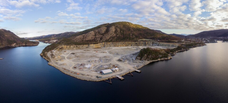 The 300,000 square metre site is on the Boknafjord system. Click on image to enlarge. Photo: Ecofisk.