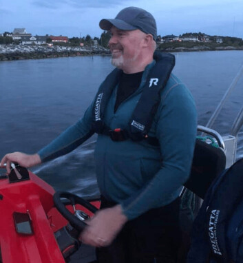 Leif A Stavøstrand at the wheel of what is probably the world's fastest electric boat. Photo: Evoy AS. Leif A Stavøstrand at the wheel of what is probably the world's fastest electric boat. Photo: Evoy AS.